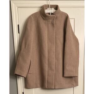 J Crew Mercantile Sz 24 City Coat Heather Acorn/Camel Wool Blend J6140